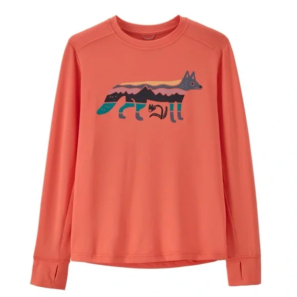 NWT Patagonia Capilene UPF Cool Silkweight Long Sleeve Shirt, Foxy Fitz - Picture 2 of 10